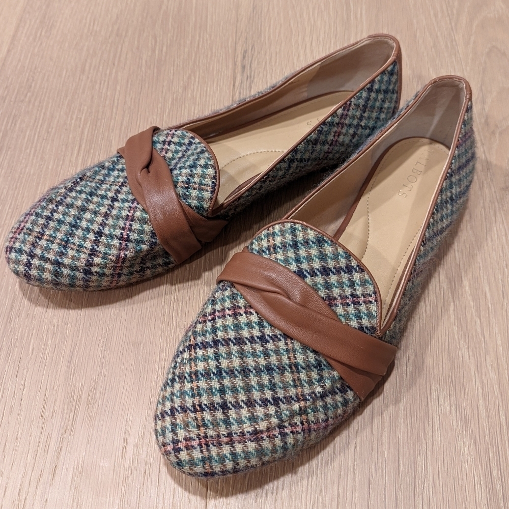 Plaid Loafers with Brown Accents
